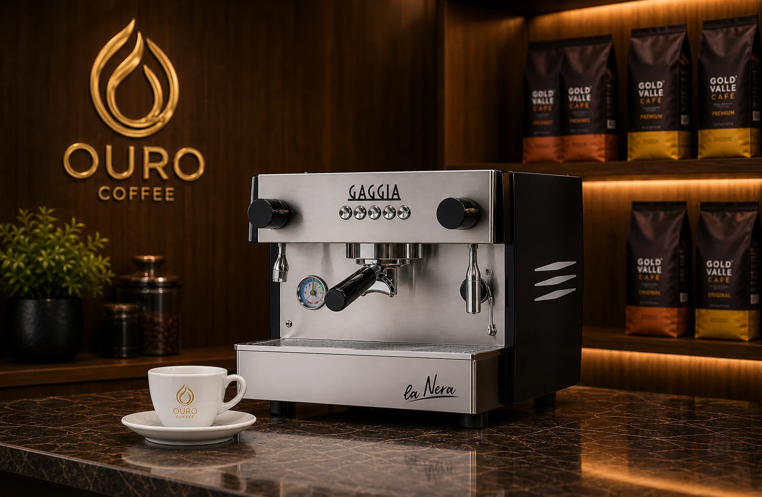 Máquina Gaggia La Nera · 1 grupo